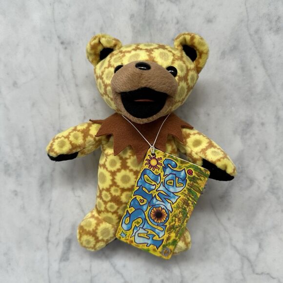 Grateful Dead Sunflower Bean Bear 7" Plush w/ Tag Dancing Bear Liquid Blue - Picture 1 of 13